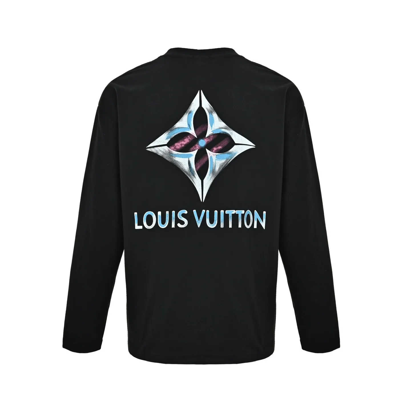 Louis Vuitton/Louis Vuitton four-leaf clover logo graffiti hand-painted long sleeves